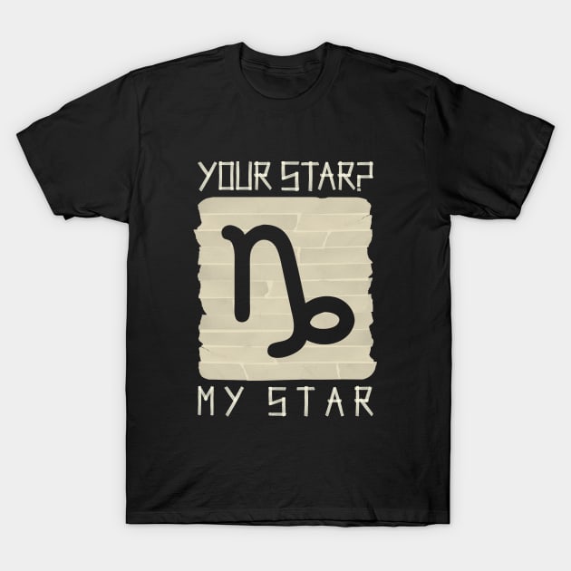 Capricorn My Star T-Shirt by PAPER TYPE